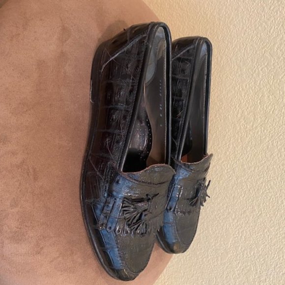 Vintage Crocodile Loafers by Bruno Magli - Made in Italy - Size 12M - Picture 8 of 9